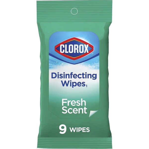 Clorox Fresh Scent Disinfecting Cleaning Wipes Pouch, 9PK 01665 - main