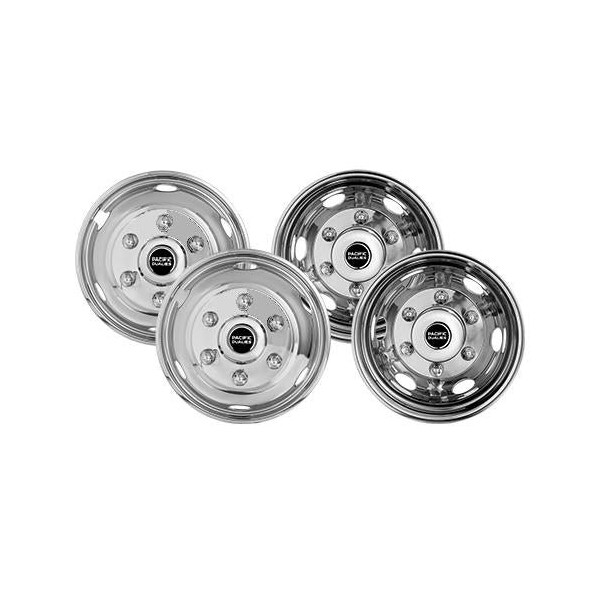 Pacific Dual Fits 1912 6 Lug 6 Vent Holes Wheel Stainless Steel Set Of 4 45-1960 - main