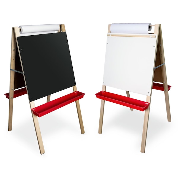 Flipside Adjustable Paper Roll Easel - Black Chalk/White Markerboard 17425 - main