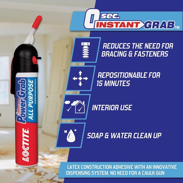 Loctite Power Grab Express 7.5 Oz. All-Purpose Construction Adhesive 2029847 - main