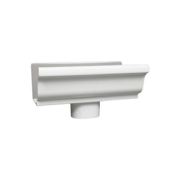 Amerimax Home Products 4" Wht Galv End/Drop 19010 - main