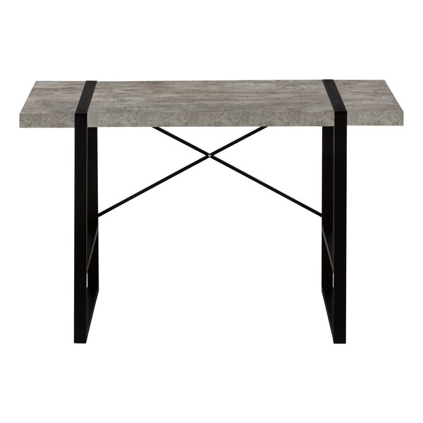 Homeroots 49" Gray and Black Computer Desk 489868 - main
