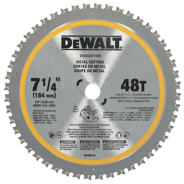 Dewalt Metal Cutting Circular Saw Blade DWAM71448 - main