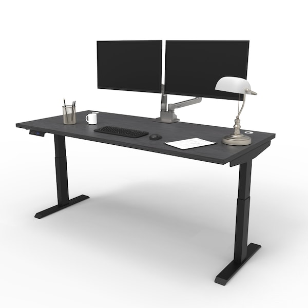 We'Re It Lift It Electric Sit Stand Desk, 46.25 H, 30 W X Laminate wood, metal, Black VL22BLK6030-6307 - main