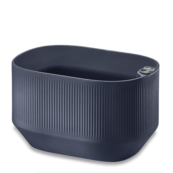 Crescent Garden TruDrop Modular Self-Watering Mini Trough Planter - Indoor/Outdoor - Midnight Blue, 20"x14"x12"H A613055 - main