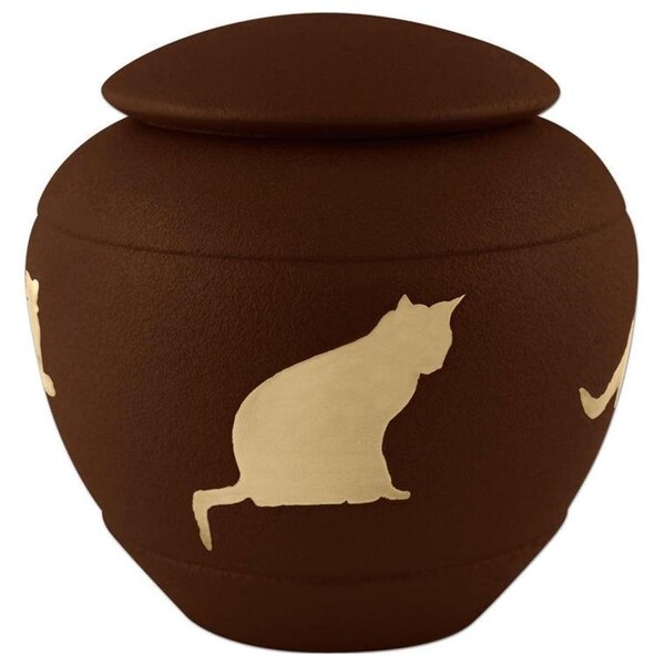 Jorgensen Laboratories Jorvet Cat Urn, Sienna Silhouette J0316SS - main