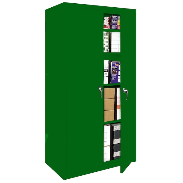 Steel Cabinets Usa Storage Cabinet, 72 in H, 36 in W, Leaf Green, 4 Shelves FS-36-L GRN - main
