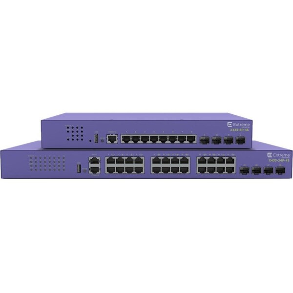 Extreme Networks 8 PORT 10/100/1000BASE-T POE+ HALF/FULL DUPLEX 4X1/2.5G UNPOPULATED S X435-8P-4S - main