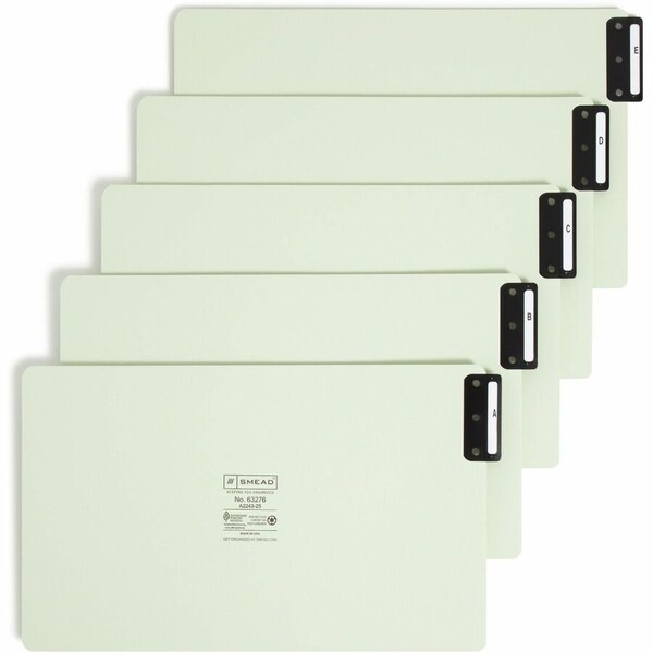 Smead 100 Recycled Filing Guides with Vertical ExtraWide Blank Tab, Gray, 25PK SMD63276 - main