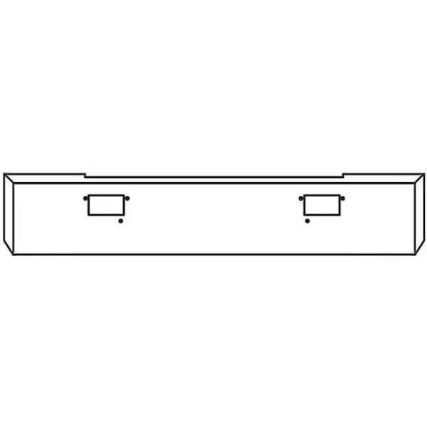 Ilc Replacement For Mack Mh Cabover Year 1987 Chrome 18In Boxed End Bumper W/ Tow WZ-EST3-X - main