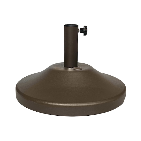 Us Weight 30 lbs. Fillable Round Bronze Umbrella Base for Patio Table FUB30BZE - main