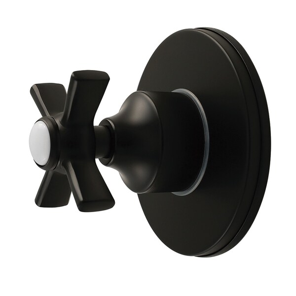 Kingston Brass Single-Handle Six-Way Diverter Valve with Round Trim Kit, Matte Black KS4030ZX - main