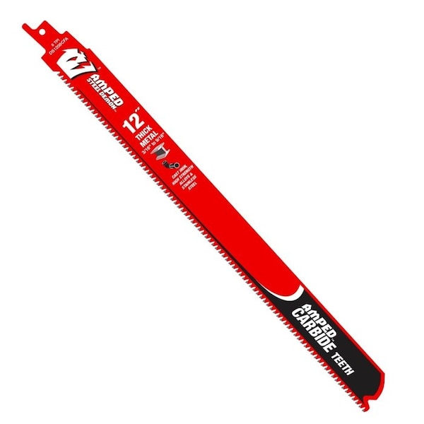 Diablo Reciprocating Saw Blade, Steel Demon AMPED Carbide, 12 in, 8 TPI, Thick Metal DS1208CFA - main