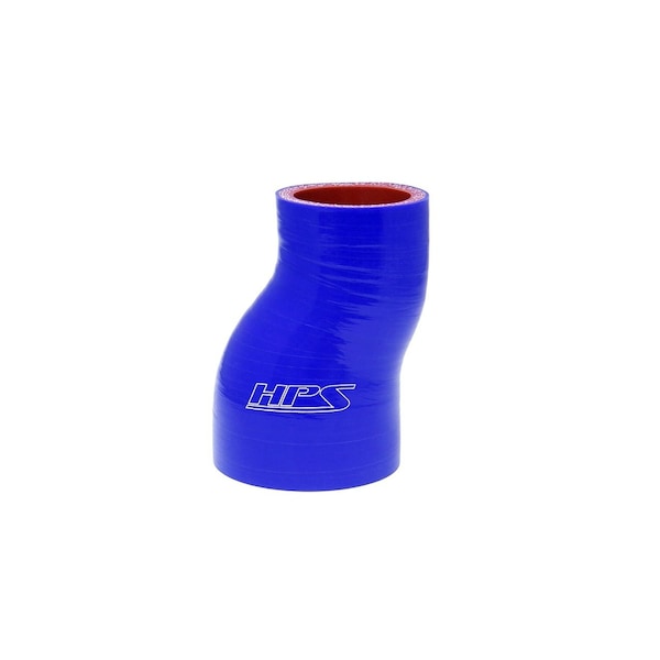 Hps Performance 2-3/8 in - 2-3/4 in ID x 3 in L, 4-Ply Reinforced Silicone Offset Reducer Coupler Hose, Blue HTSOR-238-275-BLUE - main
