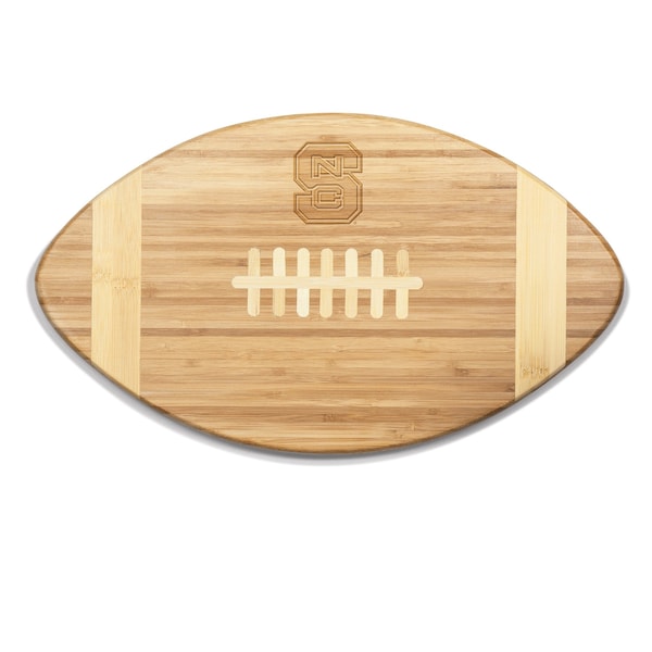 Picnic Time Family Of Brands NCAA NC State Wolfpack Touchdown! Football Cheese Board - Novelty Charcuterie Board 896-00-505-423-0 - main