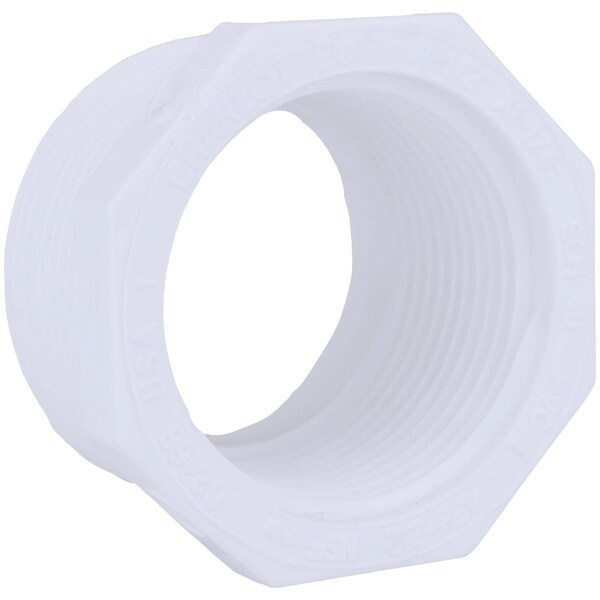 Charlotte Pipe And Foundry 1-1/2'' MPT x 1-1/4'' FPT Schedule 40 PVC Bushing PVC 02112 3400HA - main