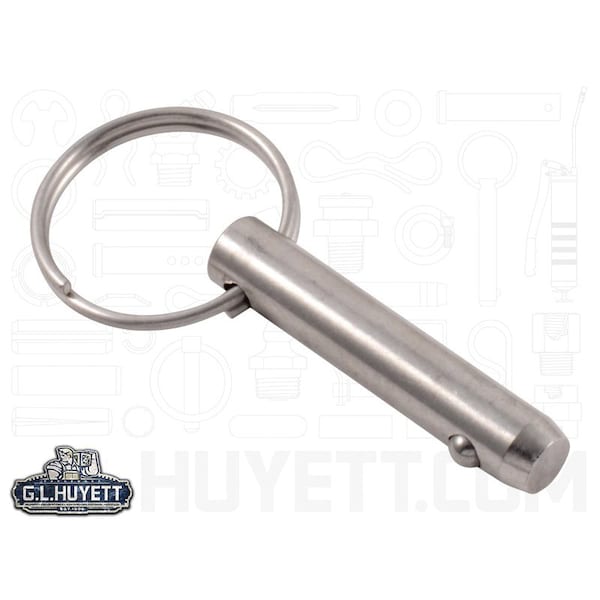 Huyett Detent Pin, 300 Stainless Steel, 0.312 in Dia x 1.000 in Effective Length x 0.317 in Hole Dia DTPS-0312-1000 - main