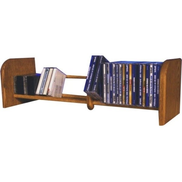 Wood Shed 101 Solid Oak 1 Row Dowel CD Rack 101 - main