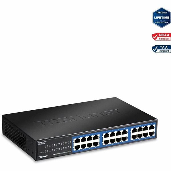 Trendnet 24-port Gigabit GREENnet SwitchMetal Desktop w/ internal power TEG-S24DG - main