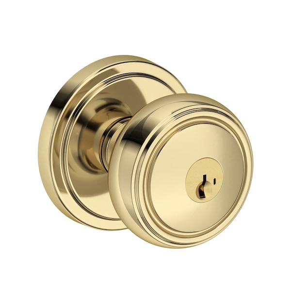 Baldwin Residential Door Knobs Keyed Entry Non-Lacquered Brass ENBRESRR031SMC - main
