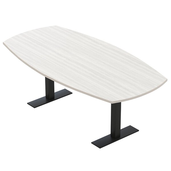 Skutchi Designs Arc Boat Conference Table With Power, 48 in W, 84 in L HAR-ABOT-48X84-T.BK-WA7976-NA - main