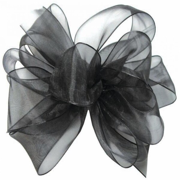 Mdr Trading AI-189326-Q02 0.63 in. x 100 Yards Black Chiffon Ribbon - Set of 2 AI-189326_Q02 - main