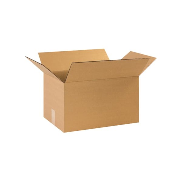 Zoro Select 17 1/4 in x 11 1/4 in x 10 in Shipping Box, Kraft, Corrugate, Single Wall, 44 ECT HD171110 - main