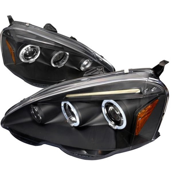 Overtime Halo LED Projector Headlights for 02 to 04 Acura RSX, Black - 10 x 20 x 25 in. OV526718 - main