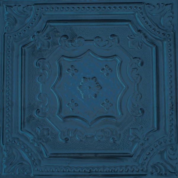 Shanko All Day Tony Pattern 612 Midnight Blue Lay-in Grid Powder Coated Standard Ceiling Tiles, 12PK ADT612-DI-STD-MIDB-12 - main