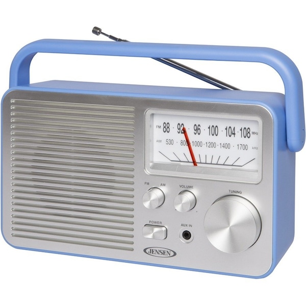 Jensen MR-750-BL MR-750 Portable AM/FM Radio (Blue) MR-750-BL - main