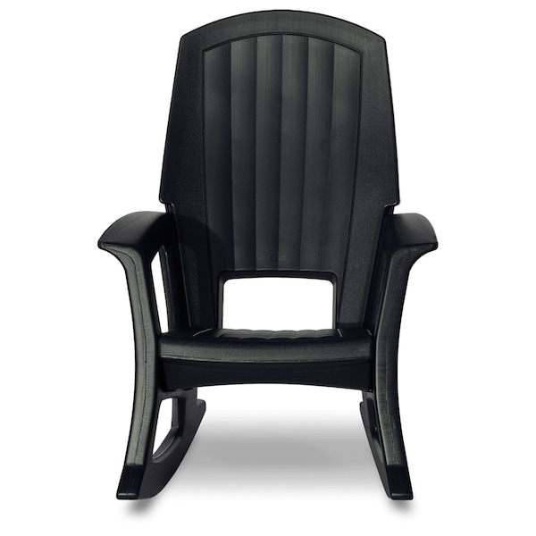 Semco Rockaway Heavy Duty All-Weather Outdoor Rocking Chair by Plastics - Black SEMBLK - main