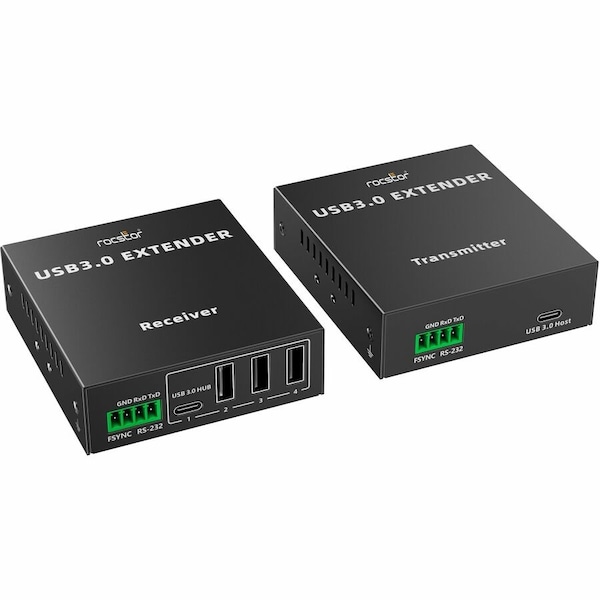 Rocstor TRUEREACH TR16 4-PORT USB 3.0 OVER ETHERNET EXTENDER - UP TO 328FT CAT6A/7, 164 Y10G016-B1 - main