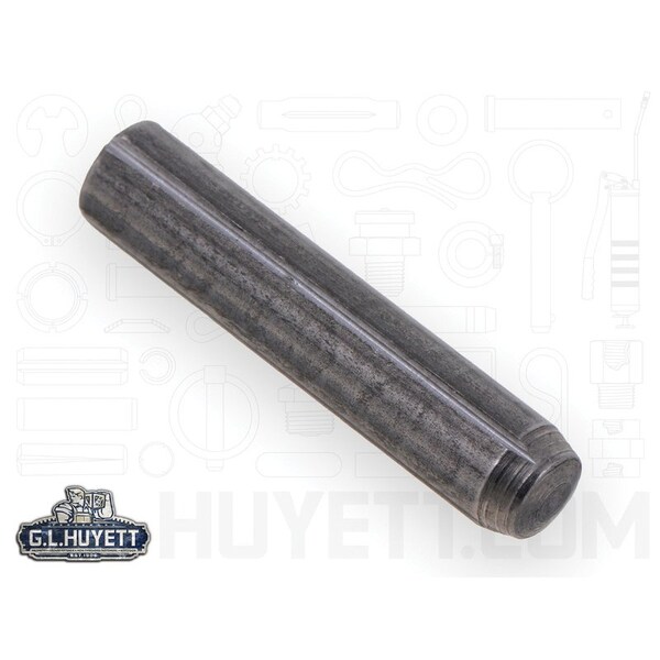 Huyett DIN 1473 Metric Grooved Pin, Low Carbon Steel, 6 mm Dia x 5.93 mm Small End Dia x 20 mm Length GPM-060-020-73 - main