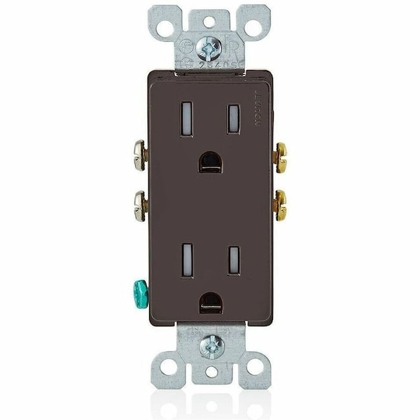 Leviton Decora Receptacle, 15 Amp, 125 Volt T5325 - main