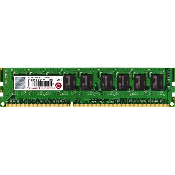 Transcend Information 4GB DDR3L 1600 ECC UNBUFFERED LONG-DIMM LOW VOLTAGE 1.35V 1RX8 240PIN TS512MLK72W6H - main