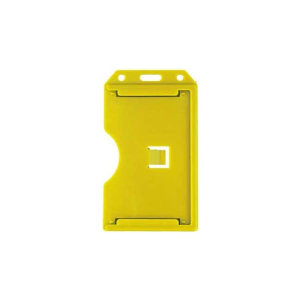 Brady Colored Molded Rigid Two-Sided Multi-Card Holder - 4.25" x 2" - Plastic - Yellow 1840-3089 - main