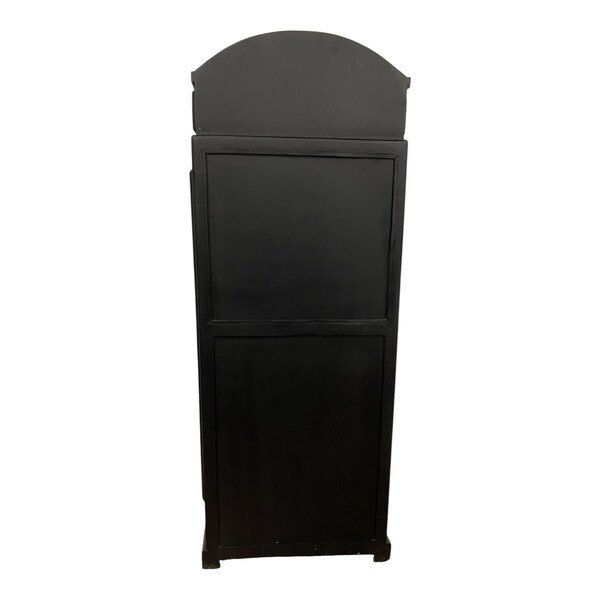 Homeroots Vintage Black Wooden Phone Booth Bar Cabinet 388605 - main