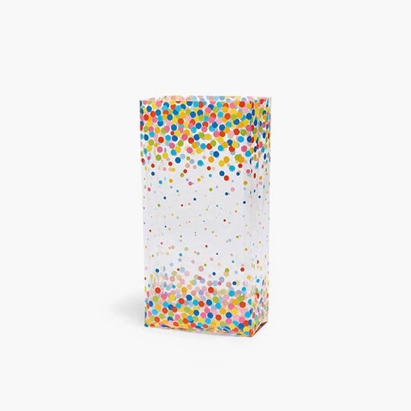 Nashville Wraps Rainbow Confetti Dots Cello Bags, 4x2.5x9.5, 100PK C2BRCD - main