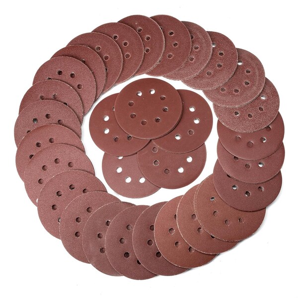 Neiko 60-600 Grit Hook and Loop Sanding Discs, 150-Pieces, 5 in Diameter 11271A - main