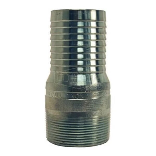 Dixon King No Knurl Combination Nipple, 3/4 in Nominal, Hose Shank x MNPT End Style, Carbon Steel, Zinc P STC5 - main