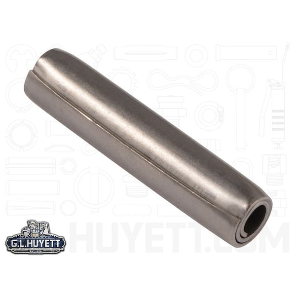 Huyett Coiled Spring Pin, Standard Duty, Nickel Plated 302/304 SS, 0.375 in Dia x 1.750 in Length SPC3P-375-1750 - main