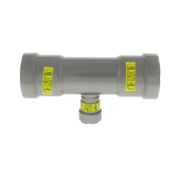 Viega MegaPressG tee P1 1.5 P2 1.5 P3 0.5 carbon steel zinc-nickel coating 25361 - main