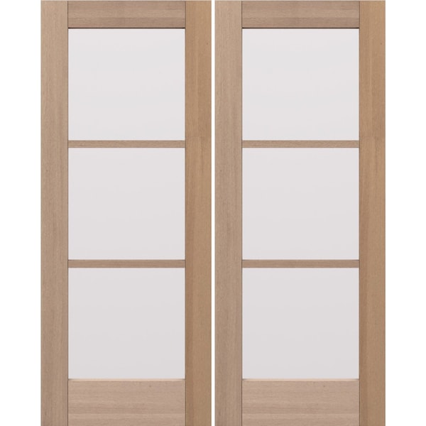 Doornmore G103, 66.5" x 82" ( 2x32" Door) Left Hand, Mahogany SDL 3 Lite Exterior Door G103-SW-3280_2_LI - main