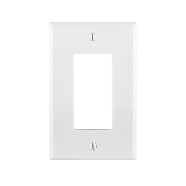 Leviton WallPlate, Decorator-Rocker, White, Nylon PJ26-W - main