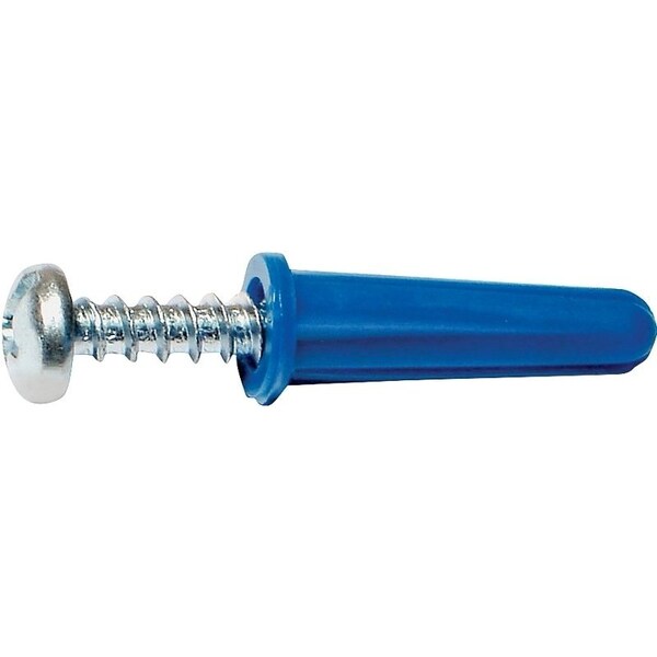 Midwest Fastener Conical Anchor with Screw, No 8-10 Thread, 7/8 in L, Plastic 10411 - main