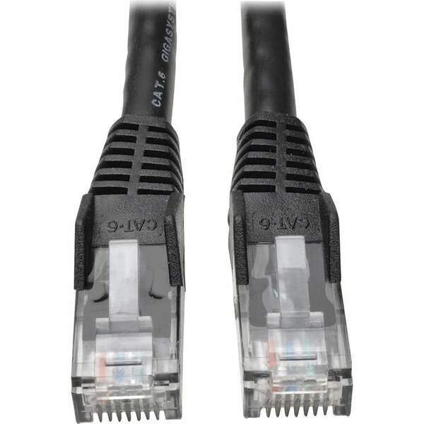 Eaton Tripp Lite Series Cat6 Gigabit Snagless Molded UTP Ethernet Cable RJ45 M/M, PoE, Black, 7 ft. N201-007-BK - main