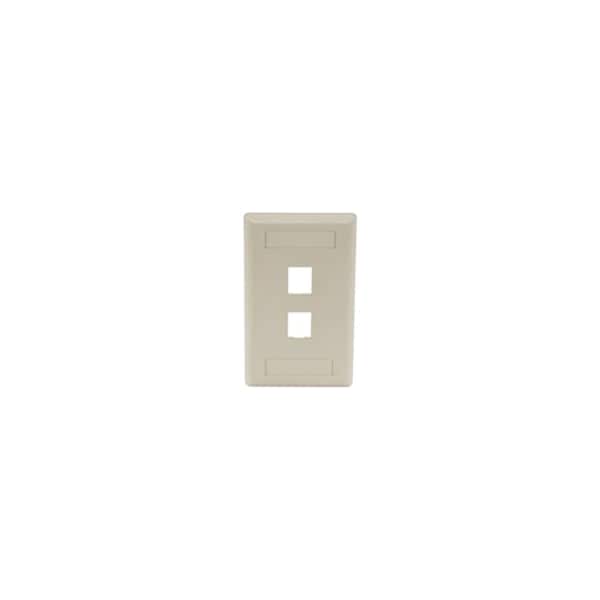 Hubbell Premise Wiring Hubbell 2-Socket IFP12EI Faceplate - 2 x Socket(s) - 1-gang - Electric Ivory IFP12EI - main