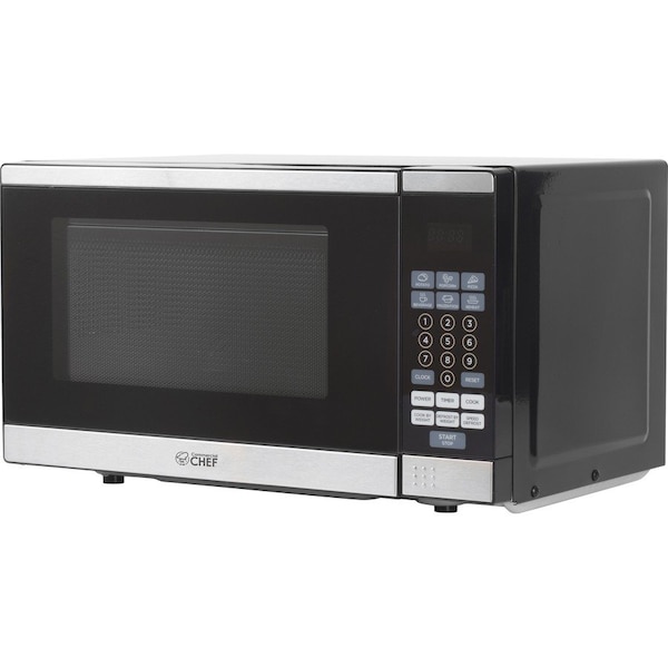 Commercial Chef Countertop Microwave Oven, 0.7 Cubic Feet, Stainless Steel CHM770SS - main
