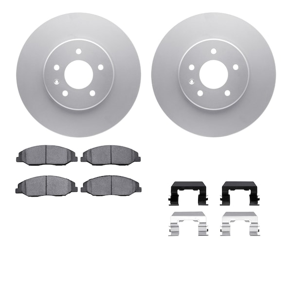 Dynamic Friction Co DFC GEOSPEC Coated Rotors with 5000 Brake Pads - Ceramic and Hardware 4512-46101 - main