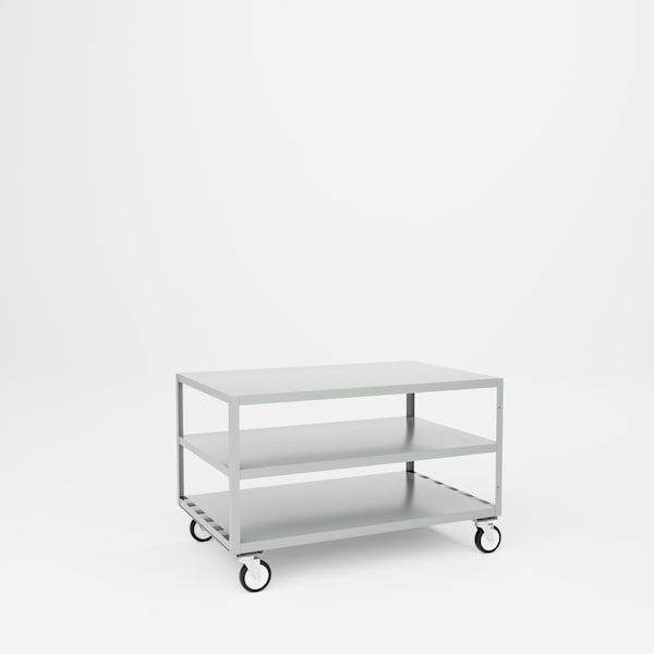 Pucel Mobile Table, 48 in W x 30 in D x 30 in H, Gray MT-3048-3P - main